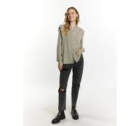 Dreimaster Langarmbluse Damen beige/schwarz XS