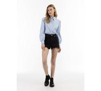 Dreimaster Langarmbluse Damen Weiss Hellblau L