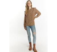 Dreimaster Langarmbluse Damen camel, XS