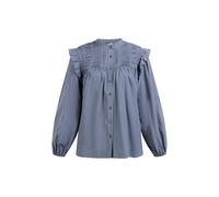 Dreimaster Langarmbluse Damen Grau-Blau M