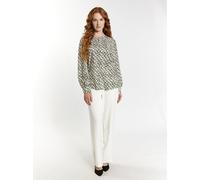 Dreimaster Langarmbluse Damen wollweiß schwarz L