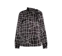 Dreimaster Langarmbluse Damen schwarz-wollweiß S