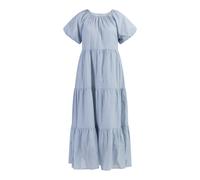 Dreimaster Maxikleid Damen Hellblaue Dünne Streifen L