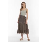 Dreimaster Maxirock Damen Olivenwollweiß L