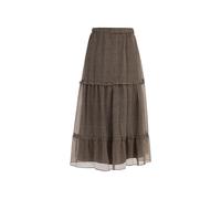 Dreimaster Maxirock Damen Oliv Wollweiss XS