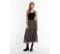 Dreimaster Maxirock Damen Schwarz Wollweiss L