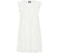 Dreimaster Midikleid mit Rüschen Damen WOLLWEISS M