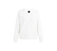 Dreimaster Strick Pullover Damen Wollweiss XL/2XL