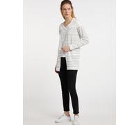 Dreimaster Cardigan Damen Wollweiss Grau Melange M/L