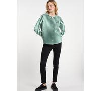 Dreimaster Sweat Jacke Damen Grün Weiss M