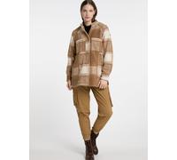 Dreimaster Übergangsjacke aus Wollgemisch Damen Kariert Beige Braun L