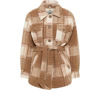Dreimaster Übergangsjacke im Karo-Muster Damen Kariert Beige Braun XL