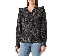 DreiMaster Vintage Damen Langarmbluse Bridgeport 37324878, Schwarz Mehrfarbig, M