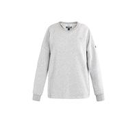 DreiMaster Vintage Damen Oversize Sweatshirt, Hellgrau Melange, L