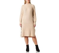 DreiMaster Vintage Damen Strick Langarmkleid midi imane 39425072, Beige, M/L