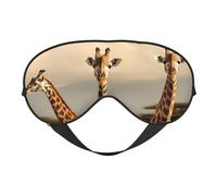 Dreiseitige Giraffen-Augenmaske, weich, verdunkelnd, Schlafmaske, Nachtschlaf-Augenmaske