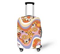 Dremagia Verdickte Reisegepäck-Abdeckung, 45,7 cm, 61 cm, 66 cm, 71,2 cm, 76,2 cm, 76,2 cm, 81,3 cm, Bunte Hippie-Blumen, L(for 26-29 inch luggage)