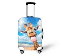 Dremagia Verdickte Reisegepäck-Abdeckung, 45,7 cm, 61 cm, 66 cm, 71,2 cm, 76,2 cm, 76,2 cm, 81,3 cm, Lustiges Giraffen-Tier, XL(for 30-32 inch luggage)