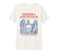 Dresden Sächsische Schweiz Deutschland Wandern Bär Reise Premium T-Shirt