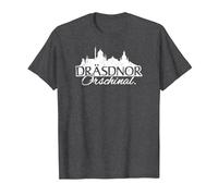 Dresdner Original Spruch auf sächsisch Sachse aus Dresden T-Shirt, Herren, Anthrazit Meliert, XL