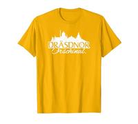 Dresdner Original Spruch auf sächsisch Sachse aus Dresden T-Shirt, Herren, Leuchtendes Gold, XL
