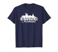 Dresdner Original Spruch auf sächsisch Sachse aus Dresden T-Shirt, Herren, Marineblau, 6XL