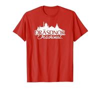 Dresdner Original Spruch auf sächsisch Sachse aus Dresden T-Shirt, Herren, Rot, L