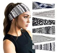 DRESHOW 6 Stück Damen Stirnband Kopfband Haarband Turban Elastische Stirnband Haarschmuck für Mädchen Alltag Yoga Sport Fitness