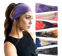 DRESHOW 6 Stück Damen Stirnband Kopfband Haarband Turban Elastische Stirnband Haarschmuck für Mädchen Alltag Yoga Sport Fitness