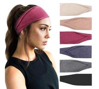DRESHOW 6 Stück Damen Stirnband Kopfband Haarband Turban Elastische Stirnband Haarschmuck für Mädchen Alltag Yoga Sport Fitness