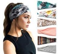DRESHOW 6 Stück Damen Stirnband Kopfband Haarband Turban Elastische Stirnband Haarschmuck für Mädchen Alltag Yoga Sport Fitness