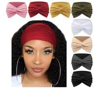DRESHOW 8 Stück Damen Stirnbänder Kopfband Haarband Elastische Weiche Stirnband für Alltag Yoga Sport Fitness