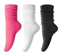 DRESHOW Damen Slouch Socken Extra Lange Scrunch Kniehohe Stiefelsocken Weiche Scrunch Socken Stricken Baumwolle Knie hoch Stiefelsocken