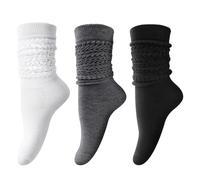 DRESHOW Damen Slouch Socken Extra Lange Scrunch Kniehohe Stiefelsocken Weiche Scrunch Socken Stricken Baumwolle Knie hoch Stiefelsocken