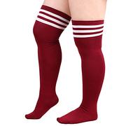 DRESHOW Damen Übergröße Kniestrümpfe Oberschenkelhohe Socken Overknee Lange Stiefel Strümpfe Beinwärmer