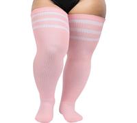 DRESHOW Damen Übergröße Kniestrümpfe Oberschenkelhohe Socken Overknee Lange Stiefel Strümpfe Beinwärmer