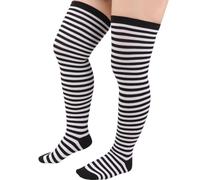 DRESHOW Damen Übergröße Kniestrümpfe Oberschenkelhohe Socken Overknee Lange Stiefel Strümpfe Beinwärmer