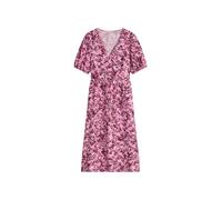 Druckkleid MARC O'POLO DENIM "aus Viskose-Mix mit Crinkle-Effekt", Damen, Gr. L, Normalgrößen, medium pink, Obermaterial: 73% Viskose, 27% Baumwolle, bedruckt, relaxed fit wadenlang, elastischer Bund,