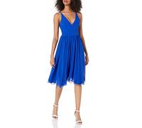Dress the Population Damen Alicia Ärmelloses Midikleid mit tiefer Passform und ausgestelltem Bein Kleid, Blau (Electric Blue), Groß