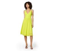 Dress the Population Damen Alicia Midikleid mit Tiefem Saum, Ärmellos, Ausgestelltes Kleid, Gelb (Lemongrass), Mittel