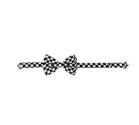 Dress Up America 970 Karierte vorgebundene Fliege - geeignet für Herren Anzug und Tuxe White Checkered Pretied Bow Tie-passend für Herrenanzug und Smoking (One Size) Black & White, Multi