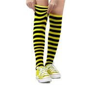 Dress Up America Gestreifte Baumwollsocken für Erwachsene - Gestreifte Kniestrümpfe für Männer und Frauen - Stilvoll und Bequem
