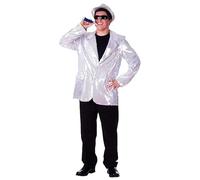 Dress Up America Komplett gefütterte Silber Pailletten Jacke für Erwachsene