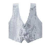 Dress Up America Rote, Silberne, Goldene Paillettenweste - Glänzende Tanzweste Für Erwachsene - Funkelnde Silberne, Rote, Goldene Weste - Partykostüm Für Männer Und Frauen