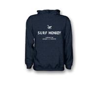 DRESSED IN MUSIC PLAY WITH ME Hoodie Herren/Damen-Sweatshirt mit Kapuze, Bio-Baumwolle, GOTS Surf Monkey®, Azul Marino Jaspeado, XL