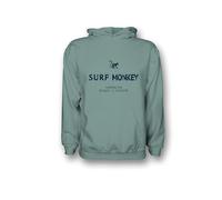 DRESSED IN MUSIC PLAY WITH ME Hoodie Herren/Damen-Sweatshirt mit Kapuze - Bio-Baumwolle GOTS Surf Monkey®, Salbeifarben, Small