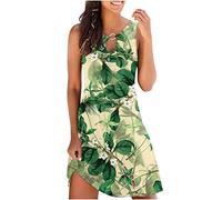 Dresses For Women Geschenke für Frauen Casual Lose Shirtkleid Tunikakleid Swing Mini Kleider meine bestellungen anzeigen Rückenschlitz Blumen Freizeitkleider Strand Maxi Dress Retro Sling Pleated