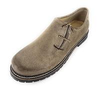 DRESSFIRE Herren Trachtenschuh Gerd Haferlschuh aus Rauleder mit Seitlicher Schnürung in Hellbraun | Traditioneller Schuh für Tracht & Oktoberfest | Größe 48