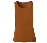 dressforfun 901024 Damen Basic Top, Tank Top Trägertop, Baumwolle - Diverse Farben und Größen - (Braun | XL | Nr. 304543)