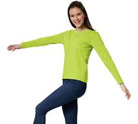 dressforfun Langarmshirt Damen, Damen Pullover, Longsleeve Damen, Basic Langarmshirt Damen, Oberteile Damen, Mode für Freizeit, als Business Outfit Damen oder Sport Oberteile Damen - (Hellgrün | XL)